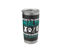 Here's To Good Health Peluquería de mascotas Amantes de los animales Peluquero de mascotas Vaso térmico de acero inoxidable de doble pared