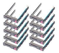 Heretom 10 Unidades 651687-001 Rev 4.010 2,5" Tray Caddy Bandeja de Disco Duro para HP G9 Gen9 DL380p DL380e DL360p DL360e DL385 DL388 DL380 DL160 DL580 ML350e ML310e SL250s (con Chips y Tornillos)