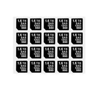 Heretom 40 adhesivos de capacidad para Dell DXD9H y X7K8W 14.ª generación (1.6T SAS 12GB SSD, SAS)