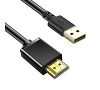 Herfair Cable adaptador USB A a HDMI, cable de carga USB a HDMI, 1,8 m, tipo A macho macho, cable convertidor de cargador (solo para carga)