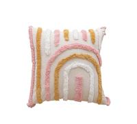 Herfair Juego de 2 fundas de cojín suaves decorativas para sofá, arco iris, cojín decorativo, moderno, para dormitorio, salón, algodón y tela de lino (arcoíris)