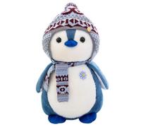 Herfair Peluche de Pingüino Con Capucha, Regalo (20 cm, Azul)