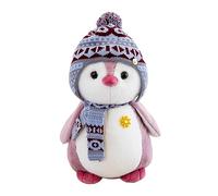 Herfair Peluche de pingüino con capucha, regalo (20 cm, rosa)