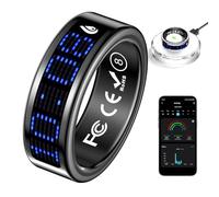 HERFST Anillo inteligente para mujeres y hombres, más modos deportivos, anillo de seguimiento de salud, múltiples funciones de monitoreo de datos, sueño y pasos, función de conteo e identificación de