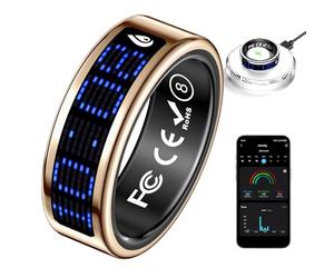 HERFST Anillo inteligente para mujeres y hombres, más modos deportivos, anillo de seguimiento de salud, múltiples funciones de monitoreo de datos, sueño y pasos, función de conteo e identificación de