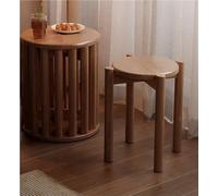 HerfsT Juego de 4 sillas de Comedor 4 en 1, taburetes de Bar Redondos de Madera, apilables, sillas multifuncionales de Madera Maciza para Sala de Estar, Dormitorio y balcón (Blanco)