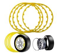 HerfsT Protectores De Llantas Coche para BMW Serie M2 F87 Coupé M2 CS 2015-2022, Protector De Borde de Cubo de Rueda Resistente A Arañazos Modificación Accesorios,E/Yellow-18inches