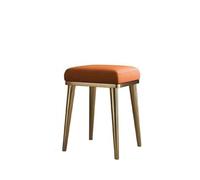 HerfsT Taburete apilable, Taburete de tocador, reposapiés Dorado Creativo, Taburete de sofá para Sala de Estar, Silla de Comedor para Sala de Estar, Entrada, Comedor (Naranja, 1 Unidad)