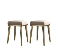 HerfsT Taburete apilable, Taburete de tocador, reposapiés Dorado Creativo, Taburete de sofá para Sala de Estar, Silla de Comedor para Sala de Estar, Entrada, Comedor (Naranja, 1 Unidad)