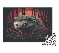 Hérisson en forêtPuzzles Pour Adultes 52x38cm/1000pcs,Jeux De Défi Illustration de faune Sauvage
