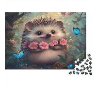 Hérisson Mignon Cadeau Unique Décoration Intérieure Illustration de Jardin fantastique Jeu Éducatif Challenge Toy Adultes & Enfants Des 14 ANS 38x26cm/1000pcs