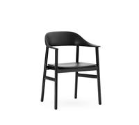 Herit Silla de Comedor con Reposabrazos Roble Negro