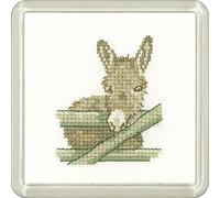 Heritage CFDO1445-A Aida - Kit de punto de cruz (7,5 x 7,5 cm), diseño de burro