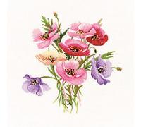 Heritage VPPO715-E - Kit de punto de cruz (17 x 17 cm), diseño de amapolas