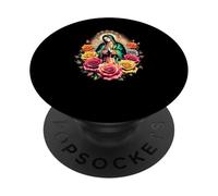 Heritage Mexican Mom Virgen de Guadalupe Mother's Day PopSockets PopGrip Adhesivo