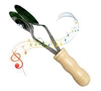 Heritage Musical Spoons - Manual tradicional de percusión, cuchara de acero inoxidable con mango de madera | Instrumento de cuerda para ritmo popular, accesorio musical artesanal