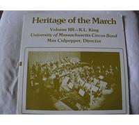 Heritage Of The March Volume RR--K.L. King Vinyl Lp University of Massachusetts Circus Band Max Culpepper, Director PDB 237 Stereo Rare