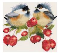 Heritage VPBE775-E Berry Chick-Chat - Kit de punto de cruz (11,5 x 11 cm), diseño de chat