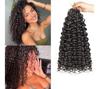 Herkeymidy GoGo Curl Crochet Hair 14 Inch 8 Packs Pre Looped Ocean Wave Crochet Hair Deep Twist Crochet Synthetic Braiding Hair for Women (4#, 14INCH)