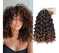 Herkeymidy GoGo Curl Crochet Hair 14 Inch 8 Packs Pre Looped Ocean Wave Crochet Hair Deep Twist Crochet Synthetic Braiding Hair for Women (T30, 14INCH)
