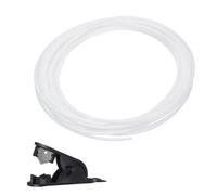 HERKINDNESS 10m Tubos de Ptfe, Diámetro Interior 2,5 mm, Diámetro Exterior 4 mm Ptfe Tubo, Color Blanco Tubo Flexible, con Cortador, para Consumibles de Impresoras 3d De 1,75 mm