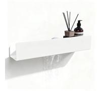 HERKINDNESS Estantería de Baño Murale, Estantería Multifuncional Blanca con Ganchos Laterales, Estante de Ducha para Baño, Cocina, Dormitorio