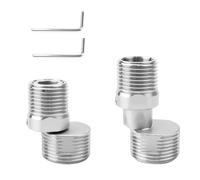 HERKINDNESS Excentricas Grifo, 2 Piezas Excentricas Grifo Ajustable de 360 Grados, Pie Curvado Angular, Resuelve Problemas al Instalar Grifos, para Solucionar Problemas Instalar Grifos