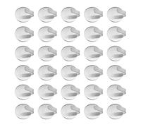 HERKINDNESS Ganchos Adhesivos, 30 Piezas Plata Redonda Ganchos Adhesivos para Pared, con Almohadilla Adhesiva Gancho Adhesivo Pared, No Requiere Taladrar, para Baño Cocina Sala Estar Oficina