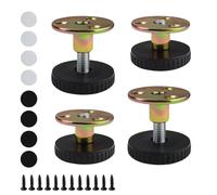 HERKINDNESS Patas ajustables 27-40 mm para muebles, con almohadillas amortiguadoras y accesorios de montaje para armario, cama, sofás, mesas