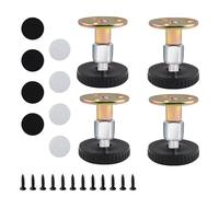 HERKINDNESS Patas Regulables para Muebles, 4 Patas Regulables de 27 a 64 mm, Pata Regulable Perforados o Autoadhesivos, Nivelación y Estabilidad, para Mesas, Pies para Muebles