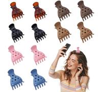 HERKINDNESS Pinzas Pelo, 12 Piezas Pinza Pelo Mujer, Inspirado en lo Vintage Pinzas para Cabello Rizado, Elegante Hair Clips Para Levantar las Raíces y Añadir Volumen
