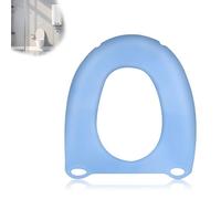 HERKINDNESS Protector WC, Funda WC de Silicona, Azul Claro Funda WC Asiento, Funda Protectora de Tapa de Inodoro, Suave y Agradable para la Piel, Utilizada para Asientos de Inodoro