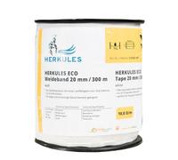 Herkules Power Cinta para cerca eléctrica 300 m 20 mm acero inox robusta | Cinta ancha con conductores de acero inoxidable, muy visible y de alta conductividad para cercas eléctricas.