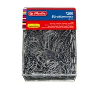 Herlitz 10411007 - Caja de clips (1200 unidades, 26 mm)