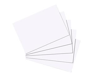 Herlitz 10621423 - Fichas (A6, Paquete de 100), Blanco