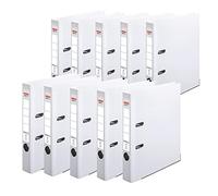 herlitz 10834786 maX.file protect - Archivador (A4, lomo de 5 cm, cubierta de polipropileno, 10 unidades), color blanco