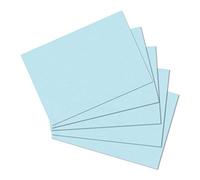 Herlitz 10837177 - Tarjetas de índice A6, color azul, 100 unidades | Para escuela, estudio y oficina