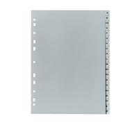 Herlitz 10843522 - Separadores alfabéticos con índice (A-Z, A4, 21 x 29.7 cm, PP con eurolochung)