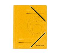 Herlitz 10843878 Carpeta de con Goma, A4, cartón, 25 Unidades, Color Naranja, Color Amarillo