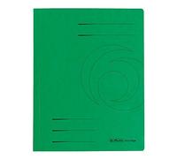 Herlitz 10902922 - Carpeta para documentos (A4, grapado comercial y de agencia, surtido de colores, 25 unidades), color verde