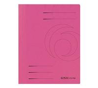 Herlitz 10902922 - Carpeta para documentos (A4, grapado comercial y de agencia, surtido de colores, 25 unidades), color fucsia