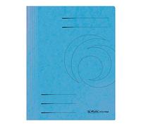 Herlitz 10902922 - Carpeta para documentos (A4, grapado comercial y de agencia, surtido de colores, 25 unidades), color azul claro