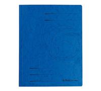 Herlitz 10902922 - Carpeta para documentos (A4, grapado comercial y de agencia, surtido de colores, 25 unidades), color azul