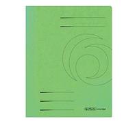 Herlitz 10902922 - Carpeta para documentos (A4, grapado comercial y de agencia, surtido de colores, 25 unidades), color verde claro