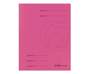 Herlitz 10902922 - Carpeta para documentos (A4, grapado comercial y de agencia, surtido de colores, 25 unidades), color fucsia