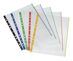 Herlitz 10914414 A4, Cubierta del folleto A4, color borde transparente, colores surtidos, 50 uds