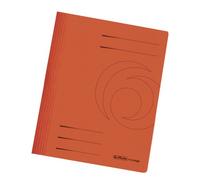 Herlitz 11037009 - Carpetas (10 unidades, A4, cartón), color naranja oscuro
