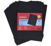 Herlitz 11130325 - Carpetas (10 unidades, A4, cartón), color negro