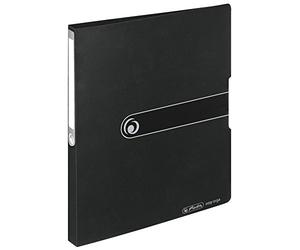 Herlitz 11205713 - Carpeta de cartón (Negro, Polipropileno, A4)