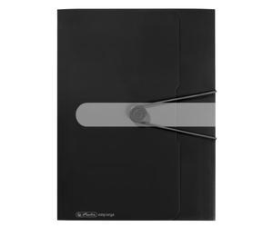 Herlitz 11205986 - Carpetas con goma elástica (3 unidades, A4), color negro